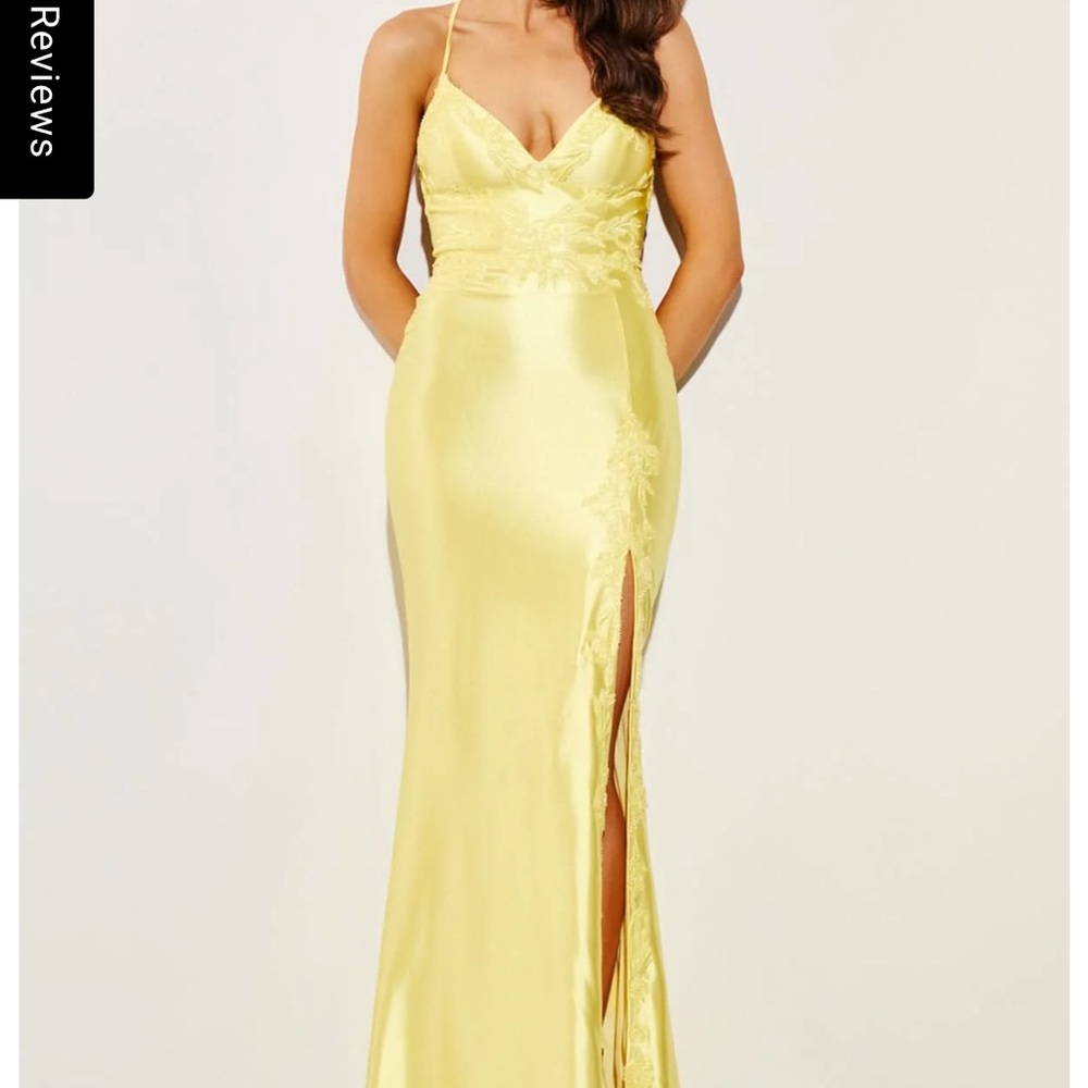 Faviana Yellow Maxi Dress